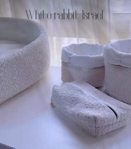 סט סלסלות איחסון לשידת החתלה — White Rabbit