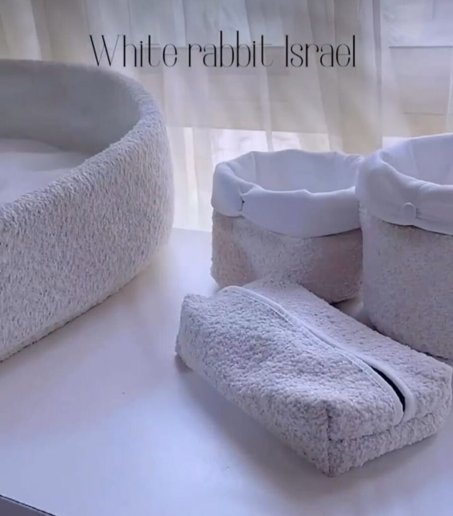 סט סלסלות איחסון לשידת החתלה — White Rabbit